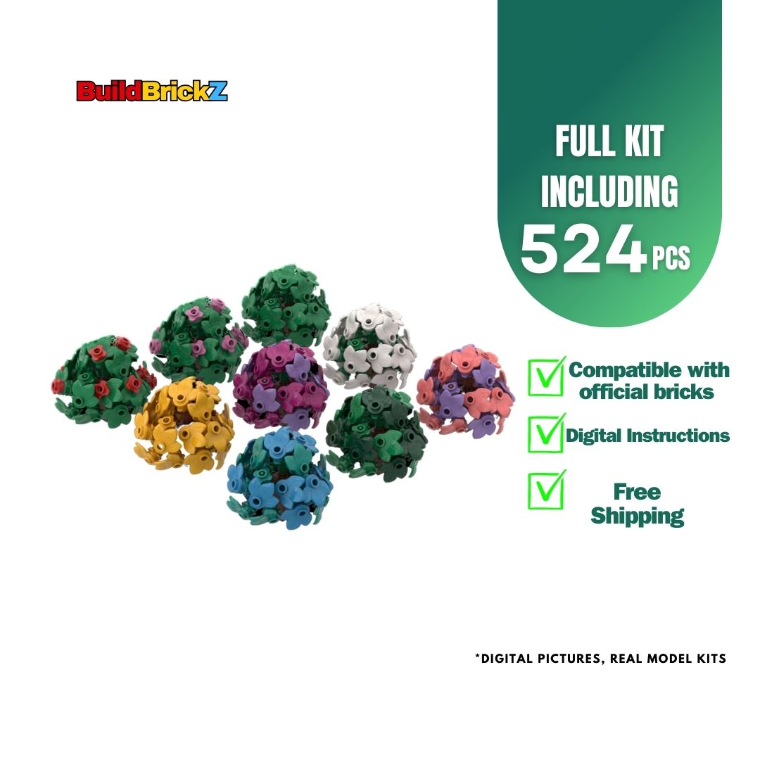 Colorful Bushes - 524 Pieces Building Set