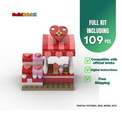 Valentine's Day Stand - 109 Pieces Building Set