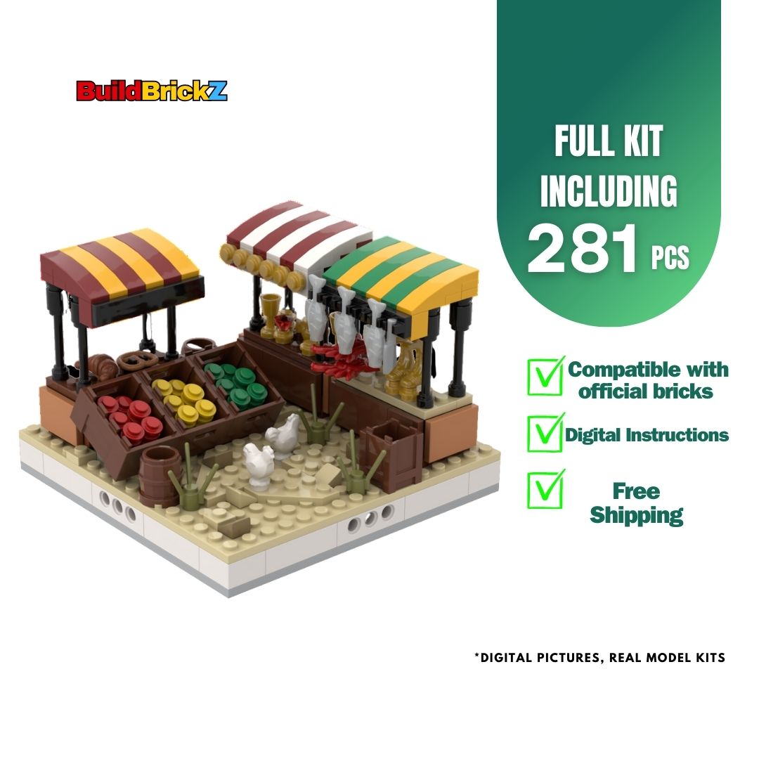 Desert Street Market - 281 Pieces Modular Building Set