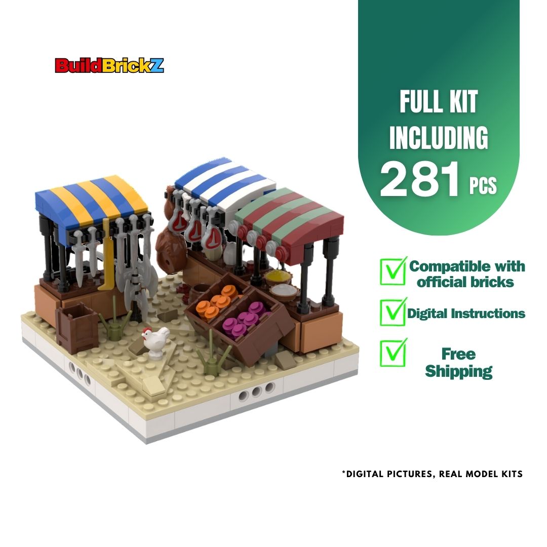 Desert Street Market - 263 Pieces Modular Building Set