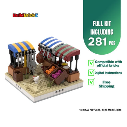 Desert Street Market - 263 Pieces Modular Building Set