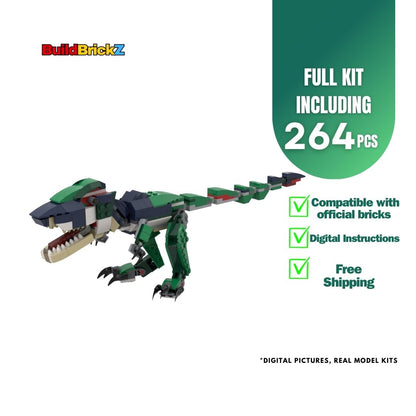 Blue-Green Allosaurus - 264 Pieces Building Set