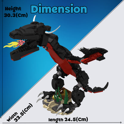 Black Dragon - 423 Pieces Building Set