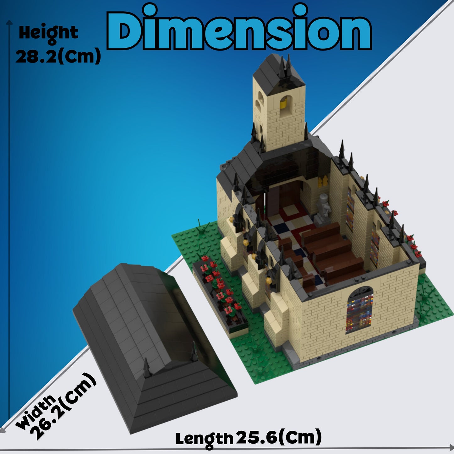 Modular Church - 2191 Pieces Building Set