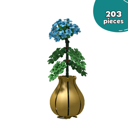 Hydrangea Brick - 203 Pieces Flower Bouquet Set