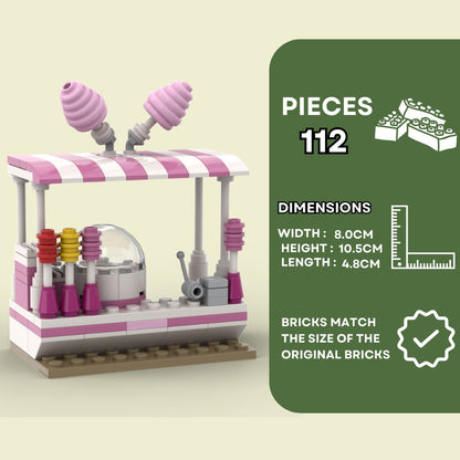 Cotton Candy Stand - 112 Pieces Building Set