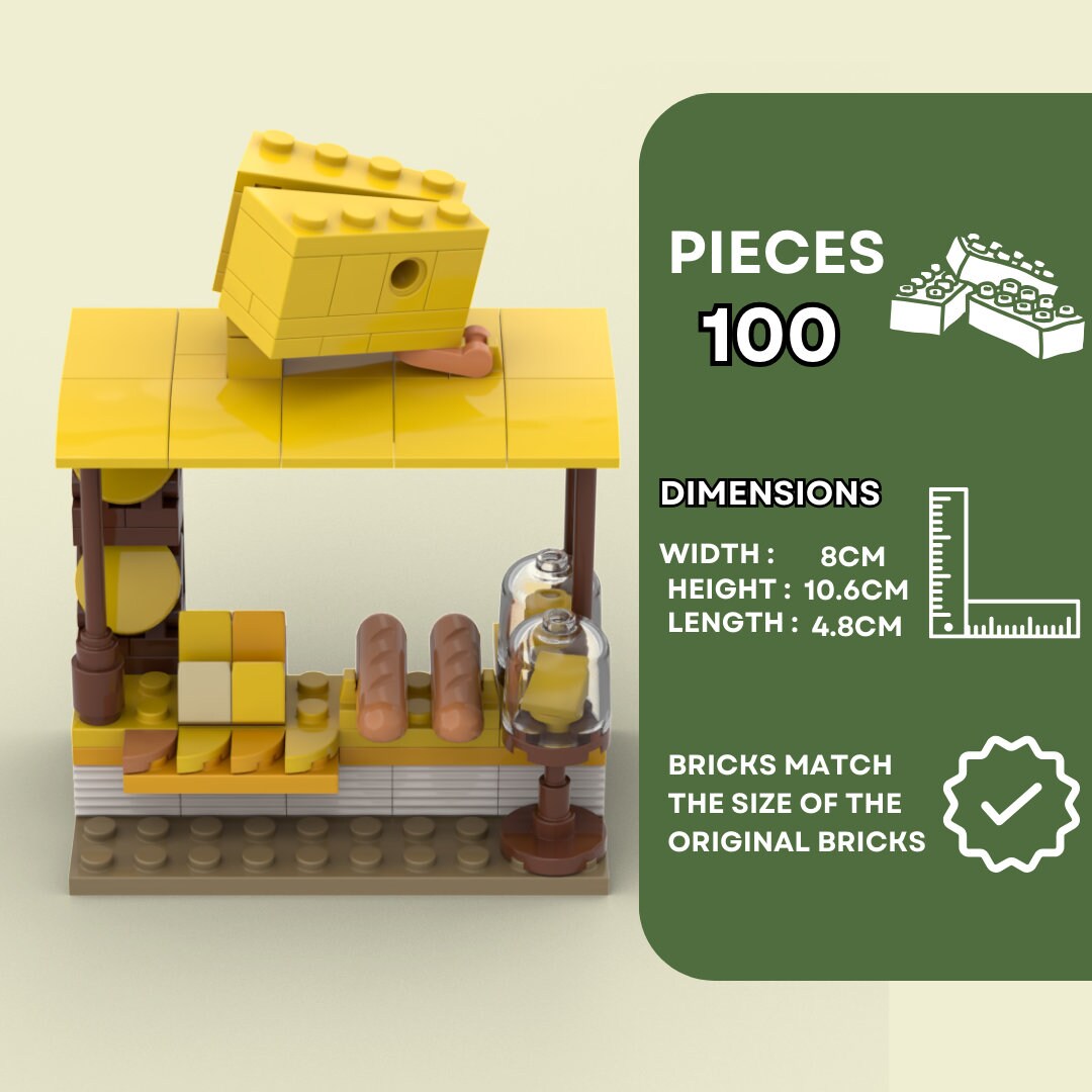 Cheese Stand - 100 Pieces Building Set