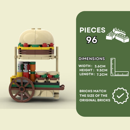 Burger Cart - 96 Pieces Building Set