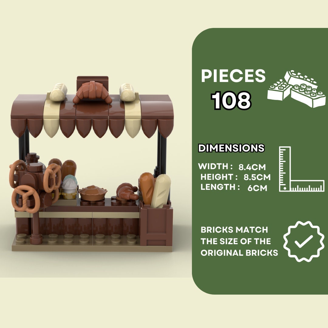 Bakery Stand - 108 Pieces Building Set