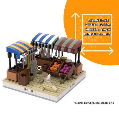 Desert Street Market - 263 Pieces Modular Building Set