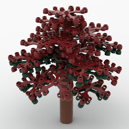 Dark Red Tree - 89 Pieces Building Set