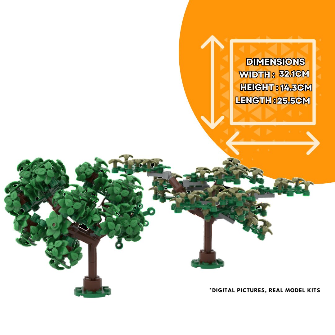 2 Trees - 348 Pieces Building Bricks Set