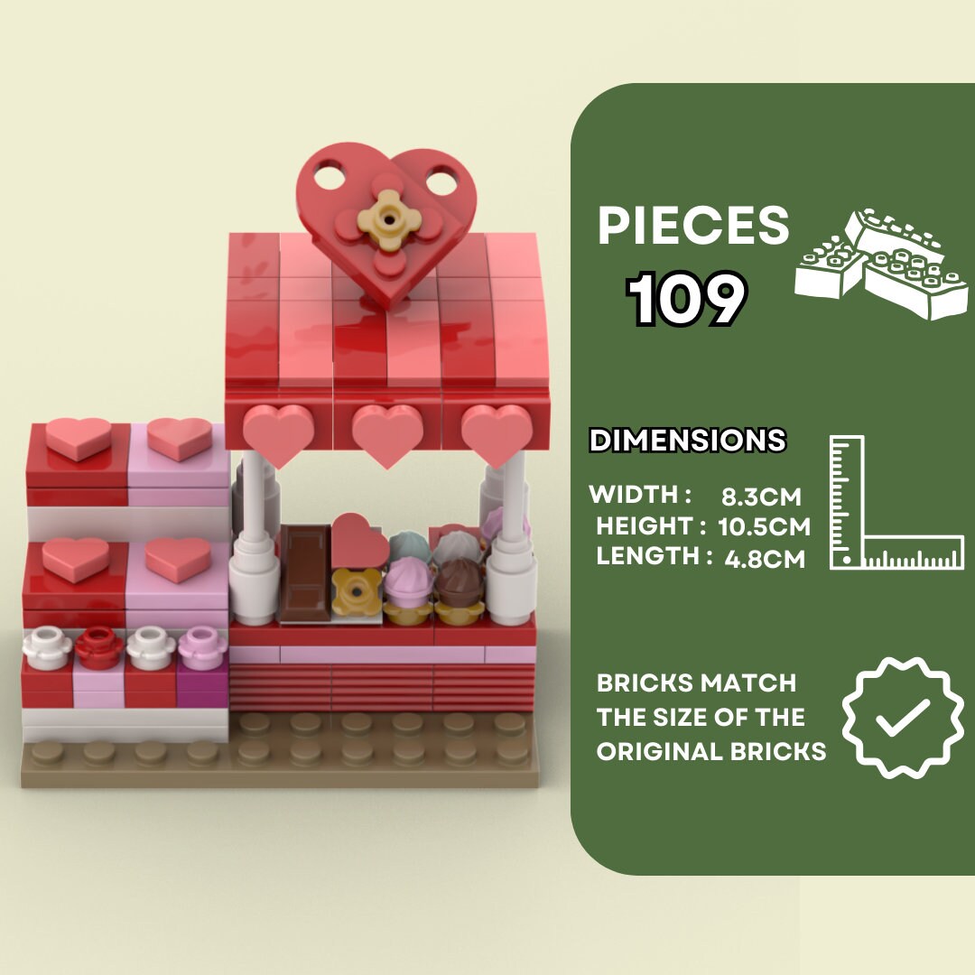 Valentine's Day Stand - 109 Pieces Building Set