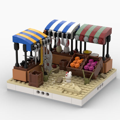 Desert Street Market - 263 Pieces Modular Building Set