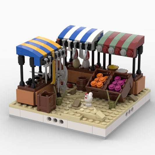 Desert Street Market - 263 Pieces Modular Building Set