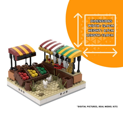 Desert Street Market - 281 Pieces Modular Building Set