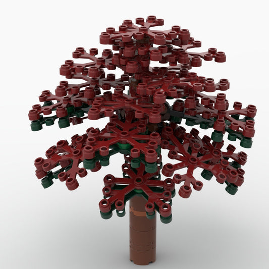 Dark Red Tree - 89 Pieces Building Set