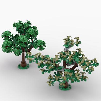 2 Trees - 348 Pieces Building Bricks Set