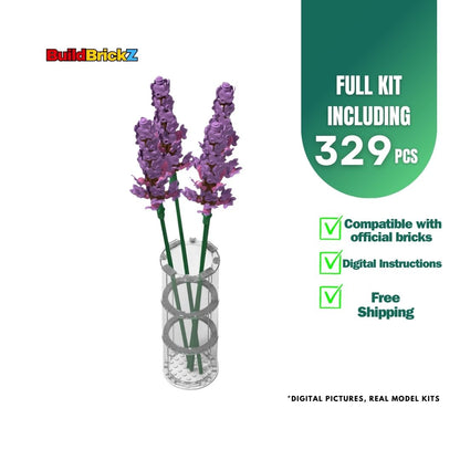 Lavender Brick - 329 Pieces Flower Bouquet Set