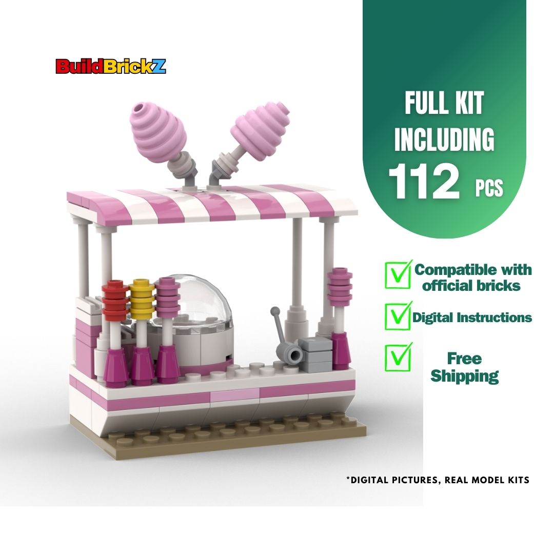 Cotton Candy Stand - 112 Pieces Building Set