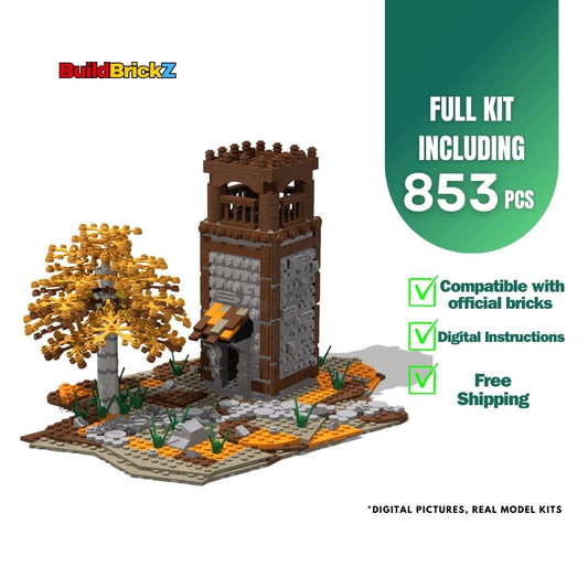 Medieval Watch Tower - 853 Pieces Building Set